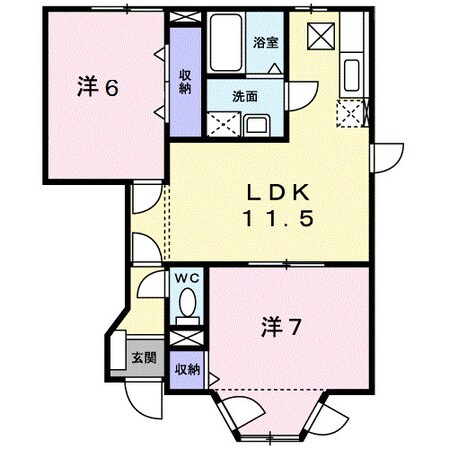 パティオ喜多山Ｃの物件間取画像